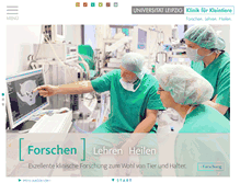 Tablet Screenshot of kleintierklinik.uni-leipzig.de