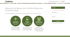 Desktop Screenshot of mahara.uni-leipzig.de